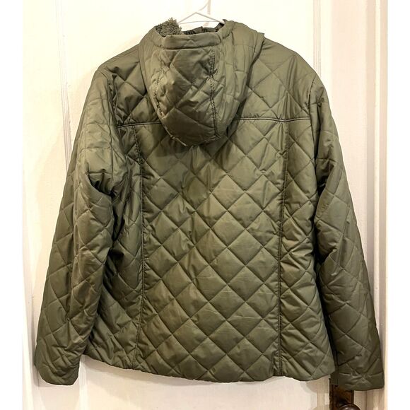 Columbia Green Quilter Full Zip Hoodie Jacket Coat Women's Size XL - Picture 8 of 11